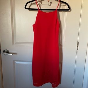 Banana Republic Hot Pink Tea Dress with Bottom Cutouts